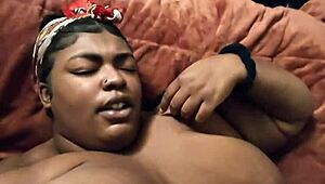 explosive creampie blasts deep in pregnant ebony bbw pussy