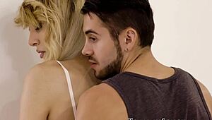 cute blonde tgirl ryder monroe teases before swallowing massive cumshot