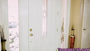 mysterious teen babysitter dives into wild 3way fingering frenzy