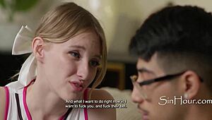 Virgin cheerleader Melody Marks loses it first time to Diego Perez