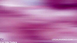 Kira the tiny blonde slut takes 7 BBCs in anal gangbang