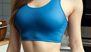 ai girls model cute lingerie panties and barefoot poses