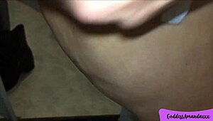 chubby brunette milf squats over toilet taunting you to drink her piss fetish