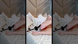 Mia Malkova's pussy creams heavily from fuck machine