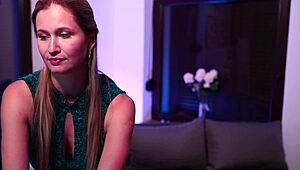 Glitter-Clad Blonde Teases with Sultry Dance and Hidden Desires