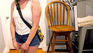 phoenix rae feels the thrill playing with toy before sucking and riding cock