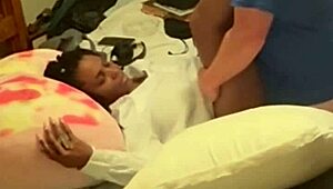 Homemade Ebony Coworker Bends Over Bedroom Bed for Doggystyle Ass Pounding After Work