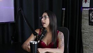 she loves getting spanked but hates hitting back... luciana picchi in sheer red lingerie feels the fear