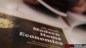 STEPDAUGHTER'S SMALL TITS BOUNCE! Petite Brunette Rides Stepdad's Monster Cock Hard