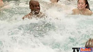 Swingers Slip Into Jacuzzi for Secret Hot Tub Teasing