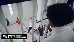 Zachs lust for blonde Hannah sparks rough BBC threesome lesson from Ryan with face sitting