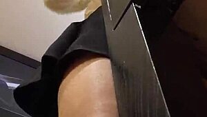 Asian Skirt Tease Upskirt