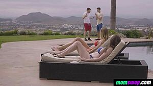 Desperate Step Moms Caught Raunchy by Stepsons in Momswop Orgy