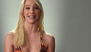 Sexy Big Boobs Blonde Milf Strips Rips Clothes For Hot Naked Masturbation