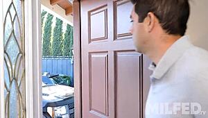 Cum blasting all over my hot milf neighbor's huge ass now!!