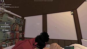 roblox devil bitch gags hungrily on thick cock