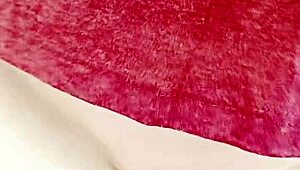 My mature wife's huge wet shaved pussy grinds flashing cameltoe lips