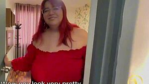 Curvy Peruvian Redhead BBW Drains Cum with Massive Tits Cowgirl Ride