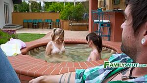 pimping out my tight virgin stepsis to ride stepuncle's cock and save daddy's seat