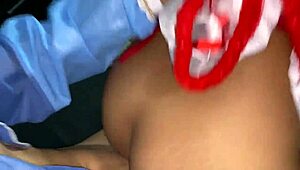 Hot latina teen gets fucked hard bent over doggystyle for her tight pussy