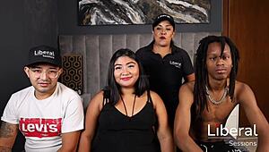 what if juicy latina hotwife's tight pussy stretched by old man's monster bbc while hubby watches?