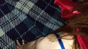 Girlfriend blindfolded sucks old friend without knowing filmed 😏