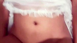 skinny latina teen slut in lingerie rides my monster cock cowgirl rough petite tight pussy pt 2