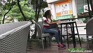 tuktukpatrol's fresh thai teen 18+ slurps that monster cock for a messy facial cumshot