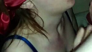 Girlfriend blindfolded sucks old friend without knowing filmed 😏