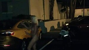 WHO NEEDS CLOTHES?! Milf Rips Outfit for Public Night Fuck!