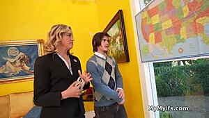 hey cougar milf in lingerie suck my cock for that vote?