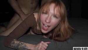 Hey, wanna slide into this redhead cutie's tight teen pussy POV?