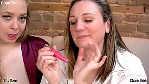 sissy, clara dee and elle eros spitroast you in dresses pov