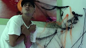 hot colombian milf catches guy at halloween party and fucks him rough