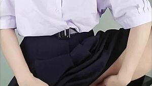 thai schoolgirl films solo dildo pussy pounding super wet and horny