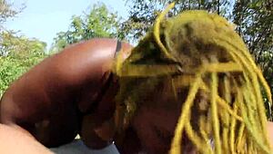 Poizon Ivy's Sloppy Backyard Blowjob on Don Whoe Ignites Passion