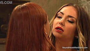 Dominant mistress whips sensual big ass lesbian slave into fingering submission