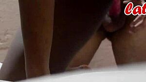 her moans build to cum with those great tits ass