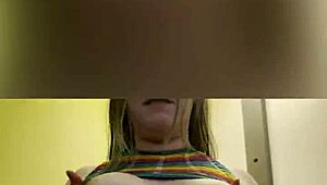rainbow clad joan day shakes big ass while playing solo