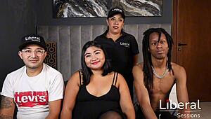 what if juicy latina hotwife's tight pussy stretched by old man's monster bbc while hubby watches?