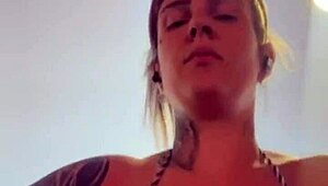 training in tiny bikini at beach gym, pussy juices dripping down legs like seawater?