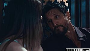 Stepmom catches teen with step-uncle and sneaks into the fun