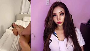 horny latina influencer with perfect body masturbates to orgasm