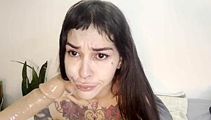 Watch tears stream as i gag on cock deepthroat first time sloppy preview