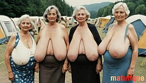 oh man, these vintage grannies in lingerie make my fat cock throb hard