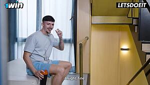 andrea lux latina stepmom rides stepson hard right after her workout