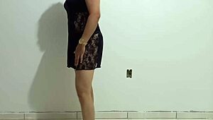 truck driver hubby away she dances sensually stripping clothes for me aching with cuckold desire