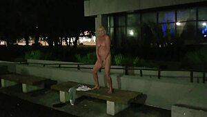 WHO NEEDS CLOTHES?! Milf Rips Outfit for Public Night Fuck!