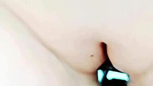 My mature wife's huge wet shaved pussy grinds flashing cameltoe lips