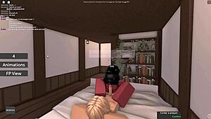 roblox devil bitch gags hungrily on thick cock